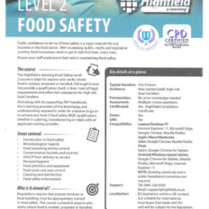 Confectionery and training food safety